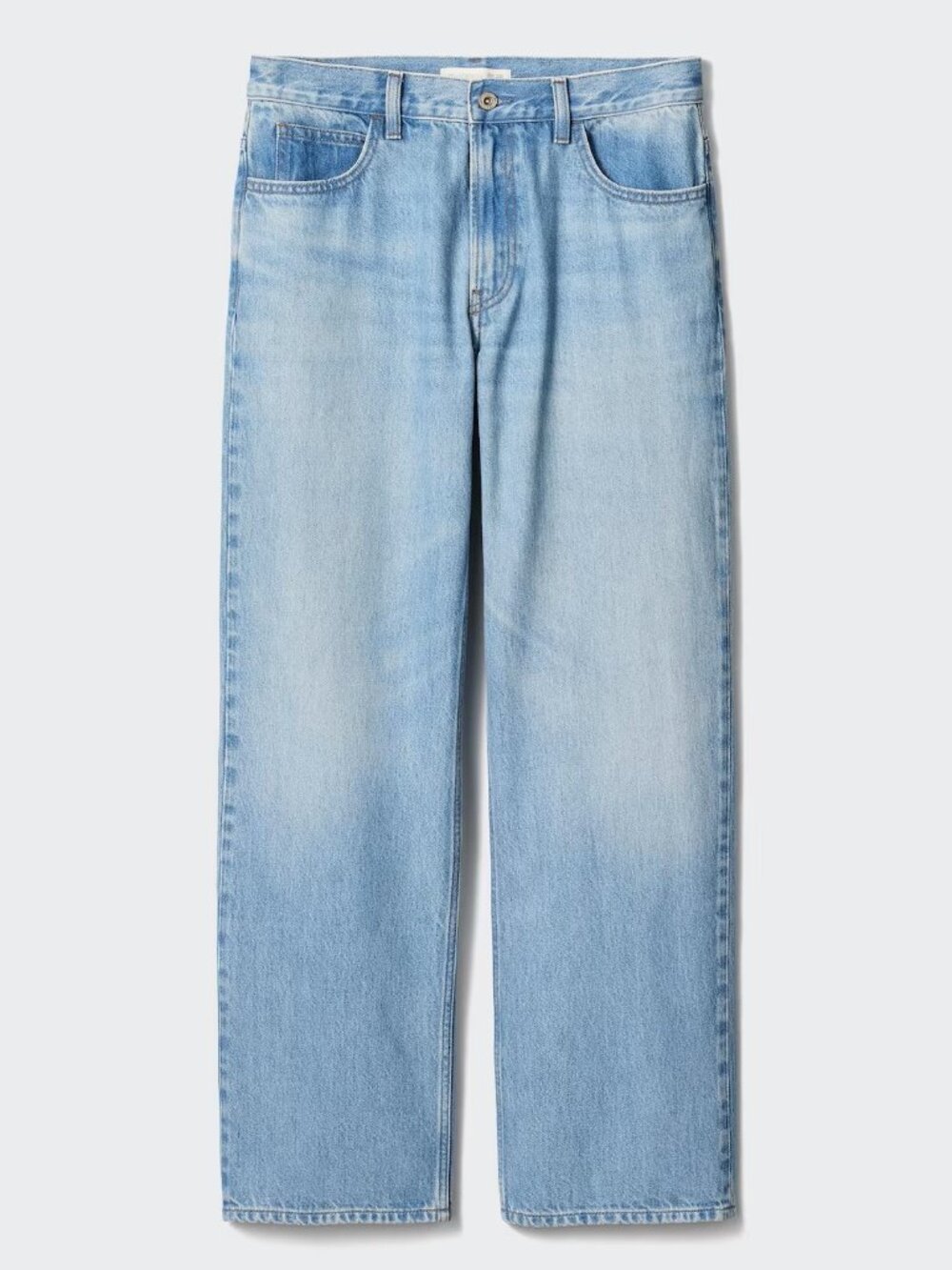 Uniqlo JW Anderson Straight Leg Jeans Blue Mid Rise Denim 32 x 29 1/2
